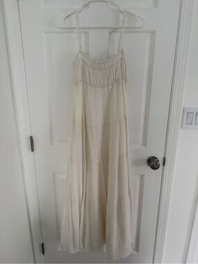 NWOT Zara Home Gauze Smocked Beach Maxi Dress with Spaghetti Straps